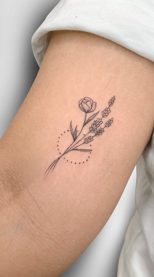 lavendar inner bicep